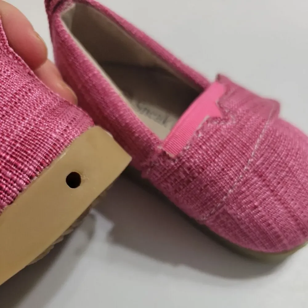 Sneak A Peek Baby Girl 3 Shoes Round Toe Slip On Pink Squeak Sneakers No Whistle